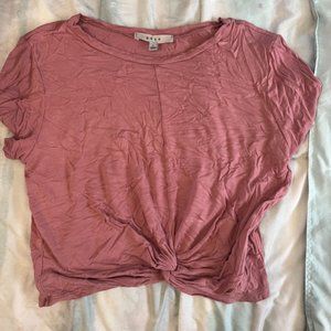 Knot T shirt cropped